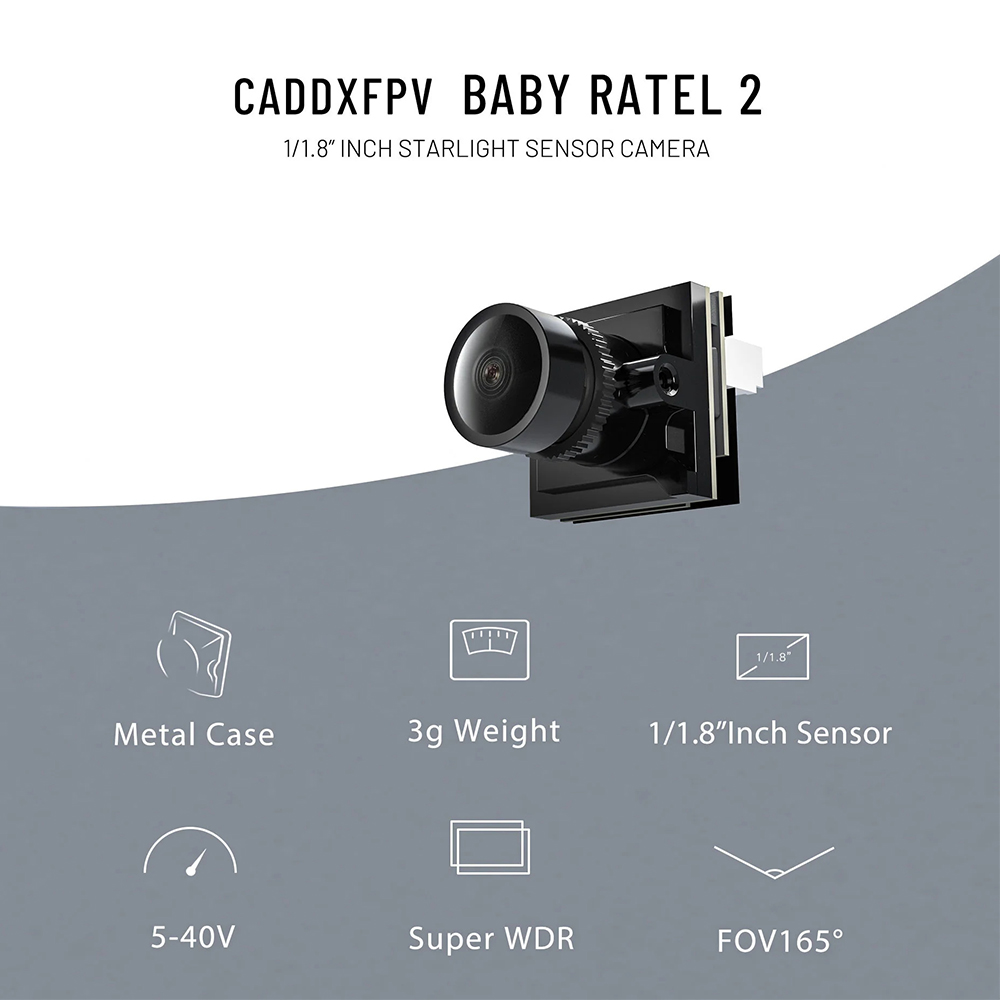 CADDX Micro FPV Camera Ratel 2 - Drone Racing Camera recension och pris