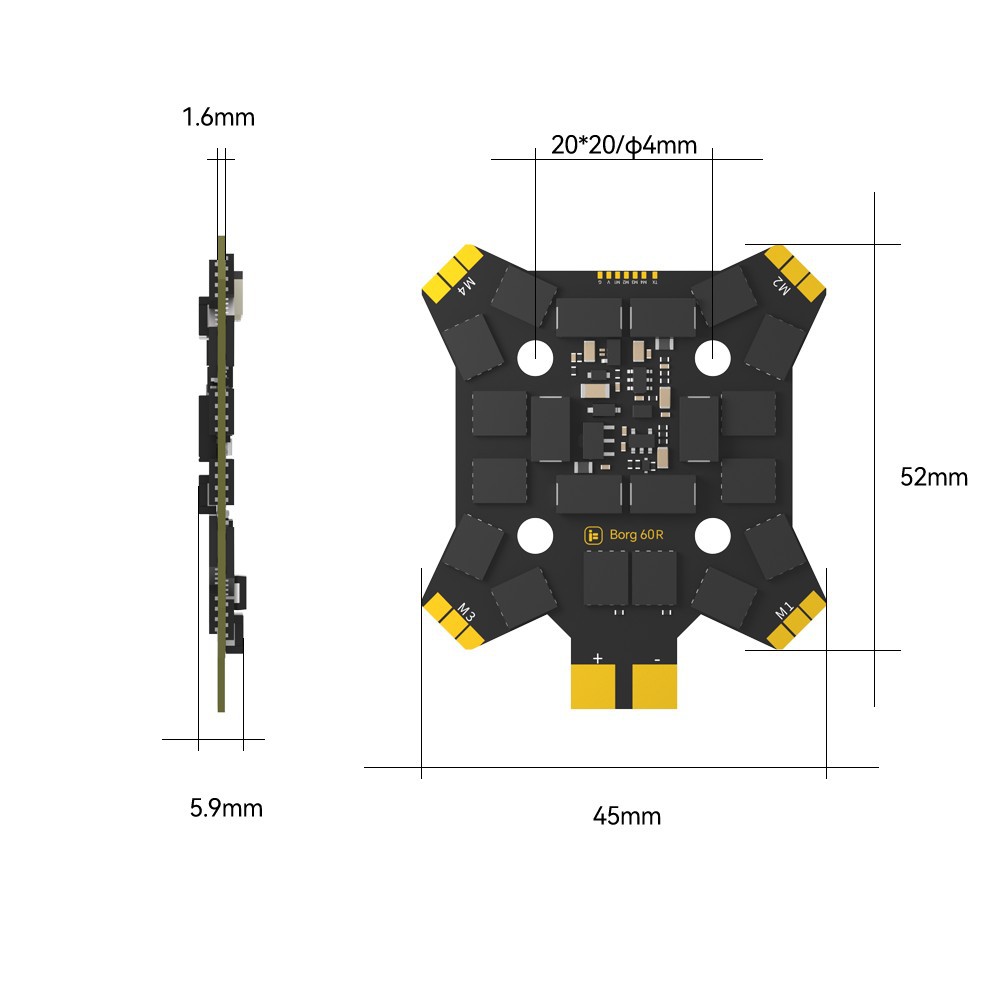 iFlight Borg Mini H7 (ICM42688 - Drone Racing Esc recension och pris